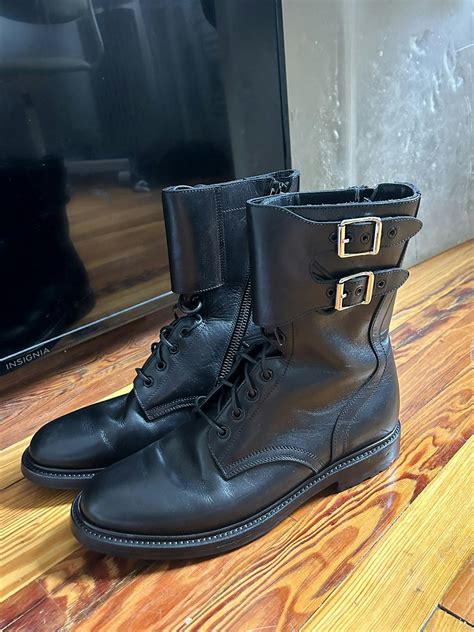 celine brown boots|celine combat boots.